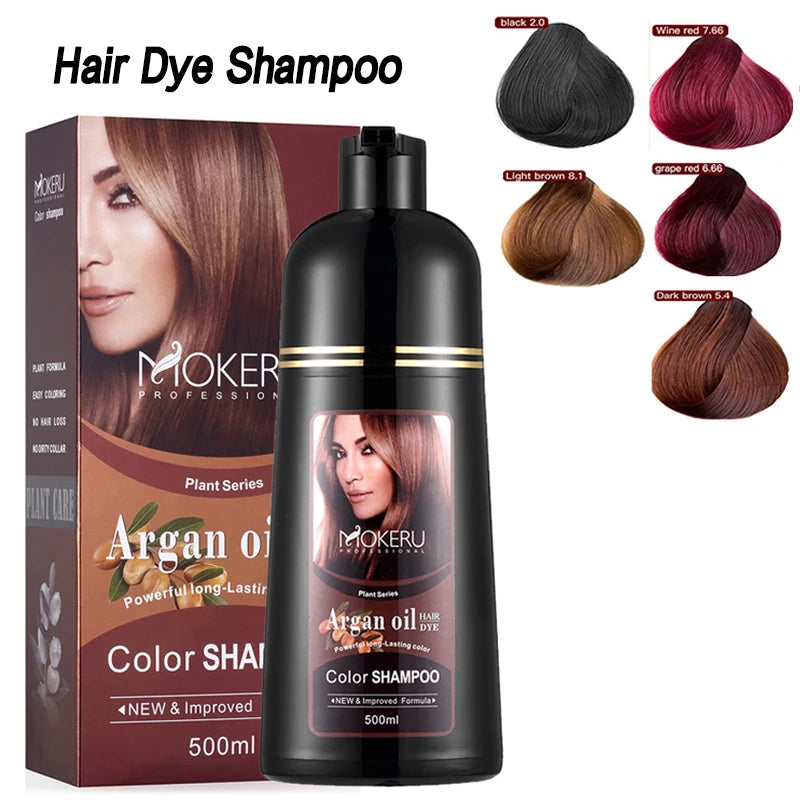 Champú Colorante para Cabello con Aceite de Argán – Cubre Canas