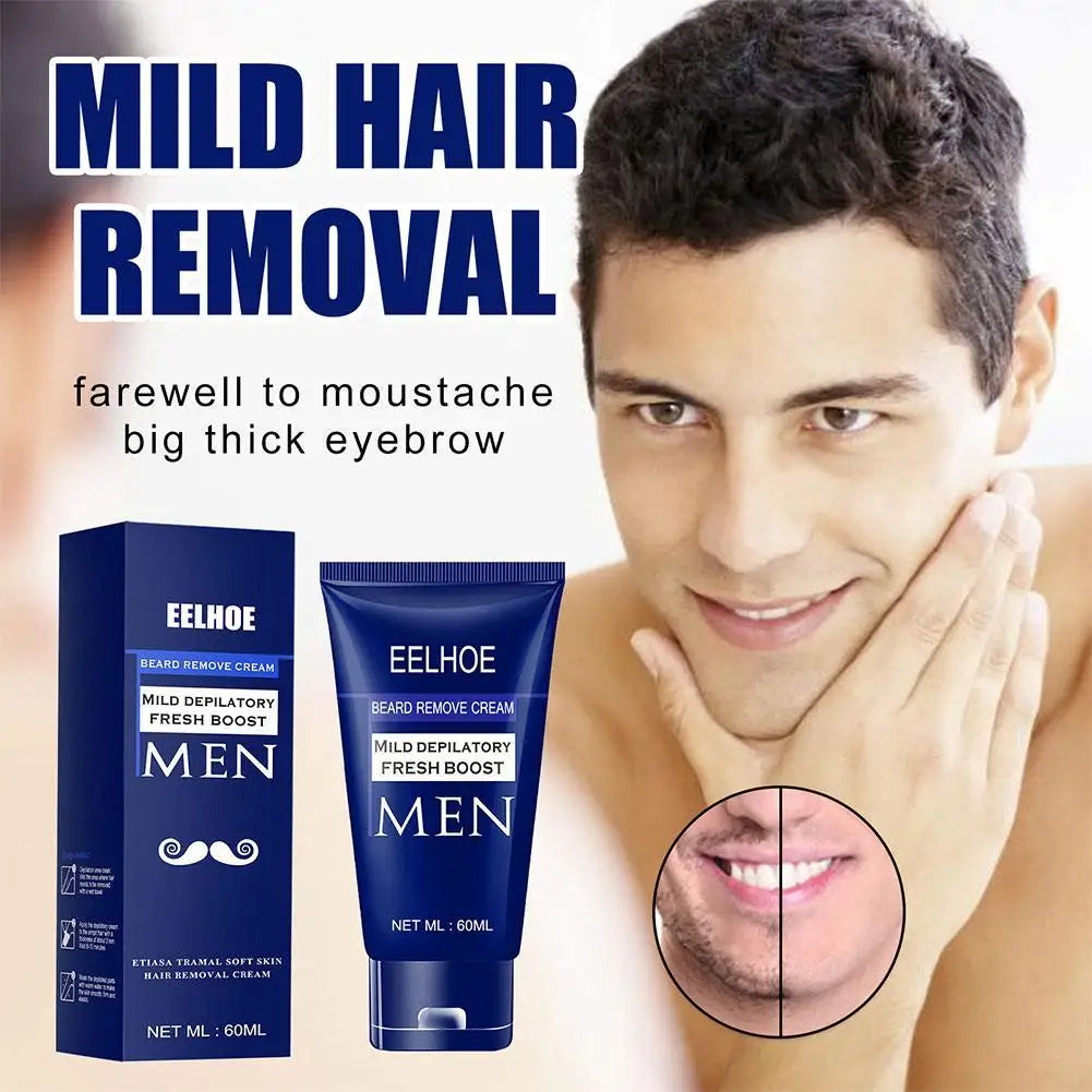 Crema Depilatoria para Hombres y Mujeres, Sin Dolor, Suave y Refrescante, Remodelando la Confianza, Disfruta de una Piel Sedosa 60ml/100g