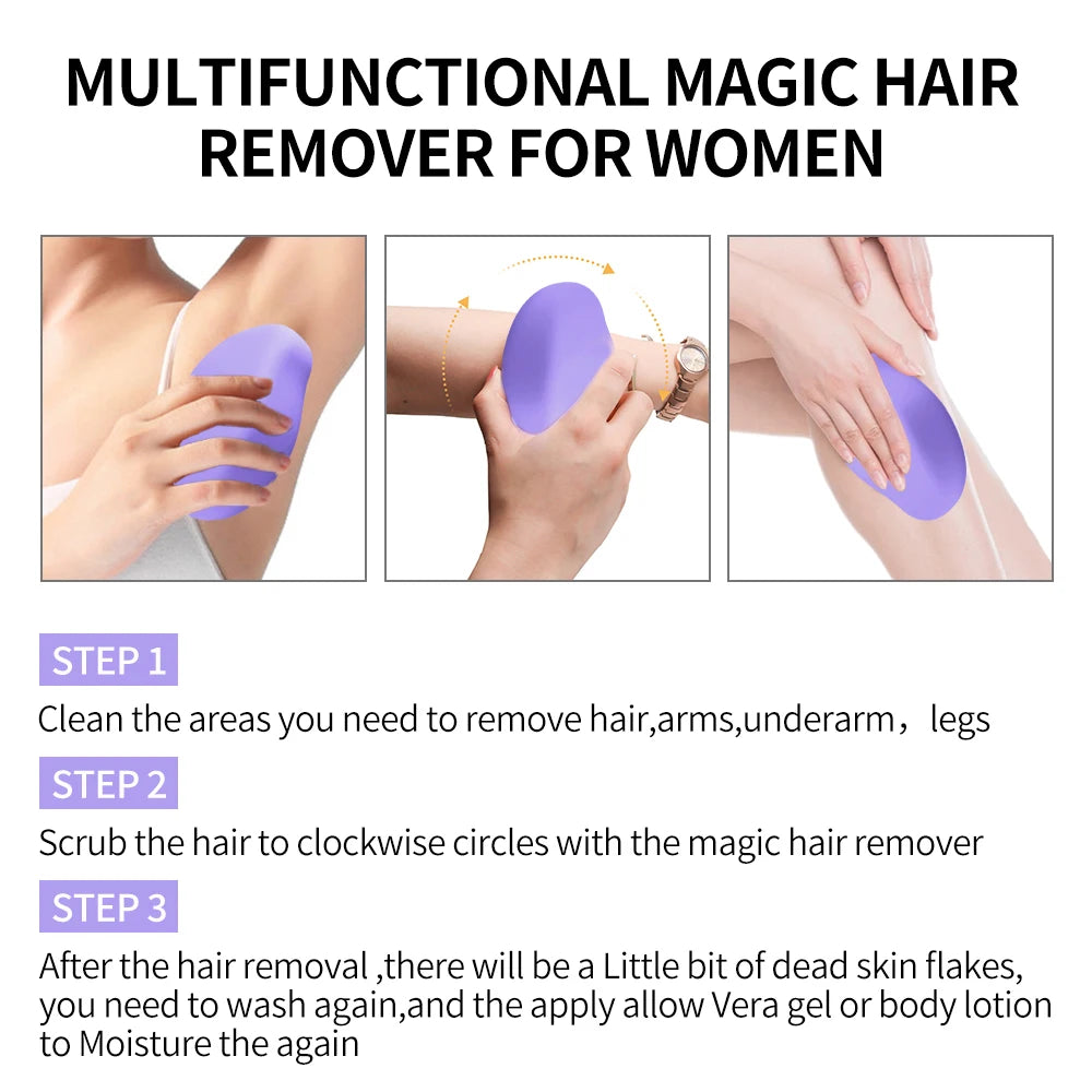 Depiladora Física de Nano Cristal: Removedor de Vello Corporal Indoloro y Reutilizable para Hombre y Mujer