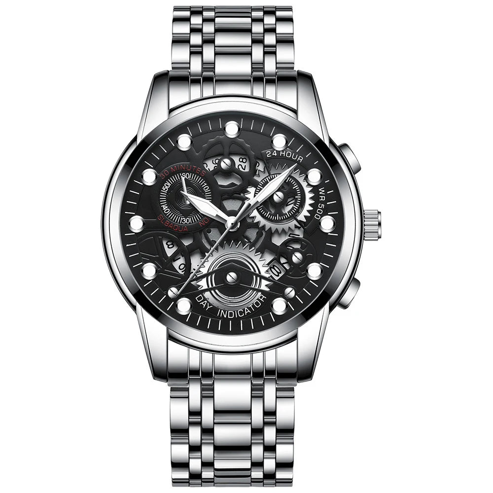 RELOJ DE CUARZO DE LUJO BINBOND PARA HOMBRE CON FECHA AUTOMÁTICA