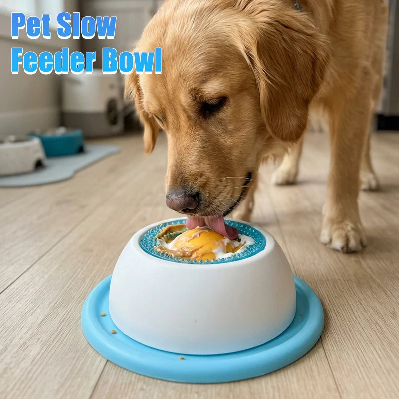 Comedero Lento 3 en 1 para Perros y Gatos | Lick Mat con Base Antideslizante y Juguete de Estimulación Mental para Cachorros | Dispensador de Comida y Cuidado Dental