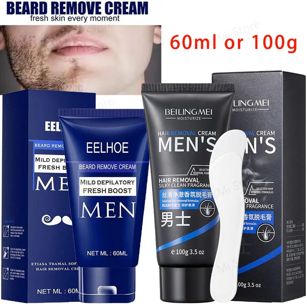 Crema Depilatoria para Hombres y Mujeres, Sin Dolor, Suave y Refrescante, Remodelando la Confianza, Disfruta de una Piel Sedosa 60ml/100g