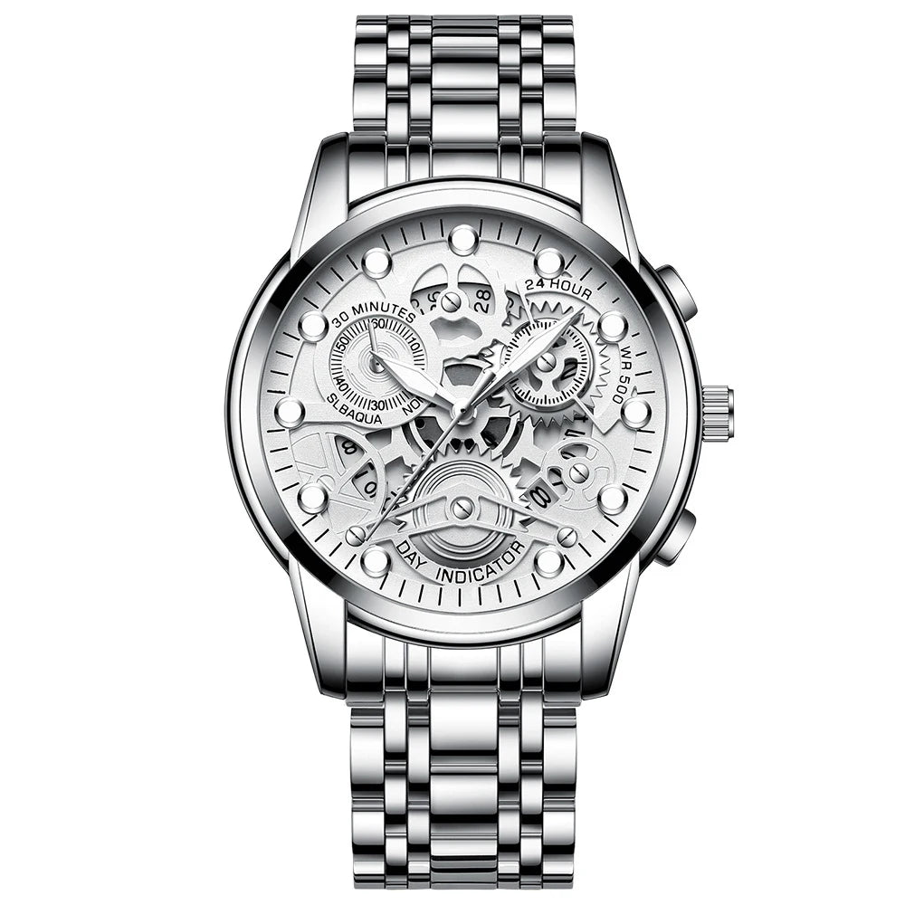 RELOJ DE CUARZO DE LUJO BINBOND PARA HOMBRE CON FECHA AUTOMÁTICA