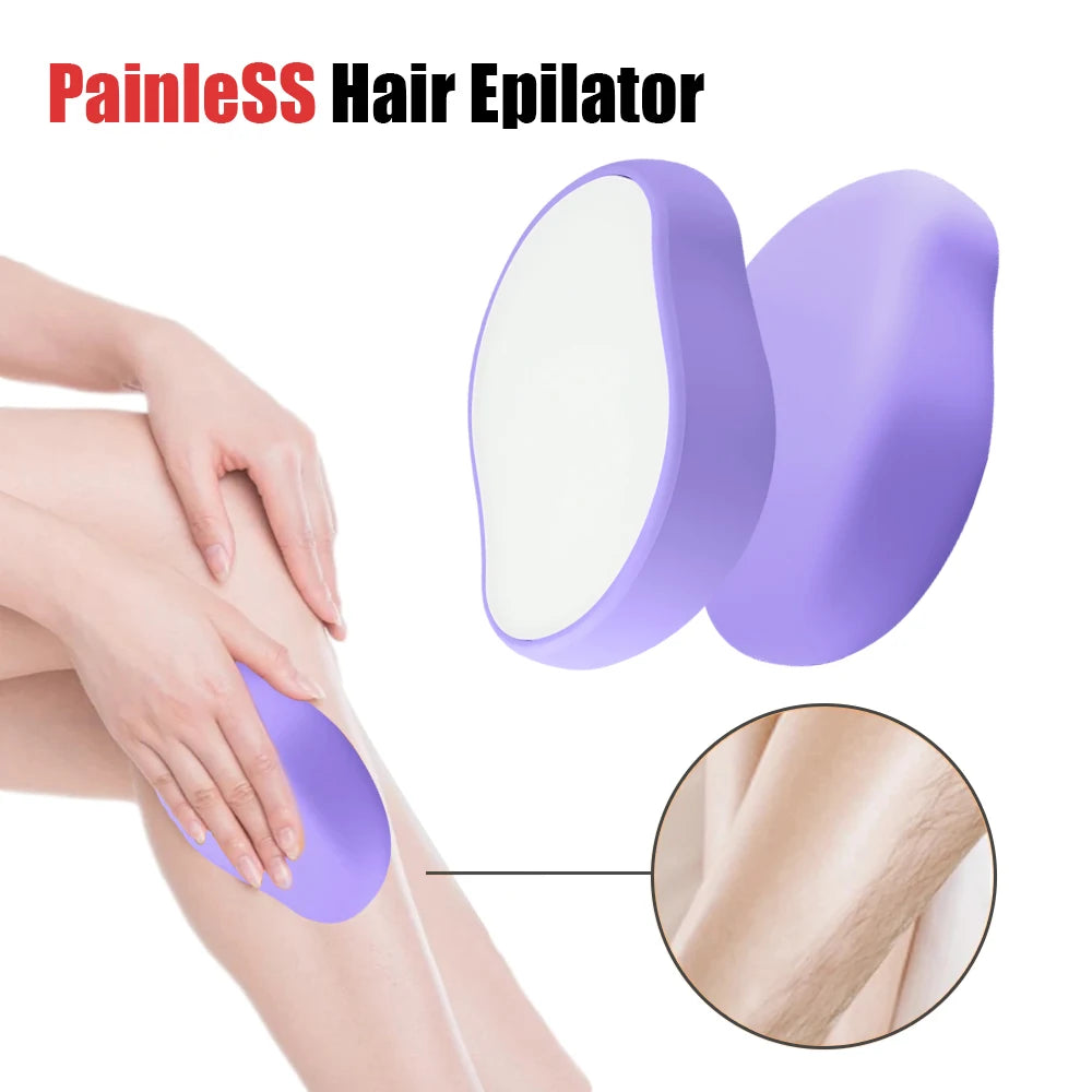 Depiladora Física de Nano Cristal: Removedor de Vello Corporal Indoloro y Reutilizable para Hombre y Mujer