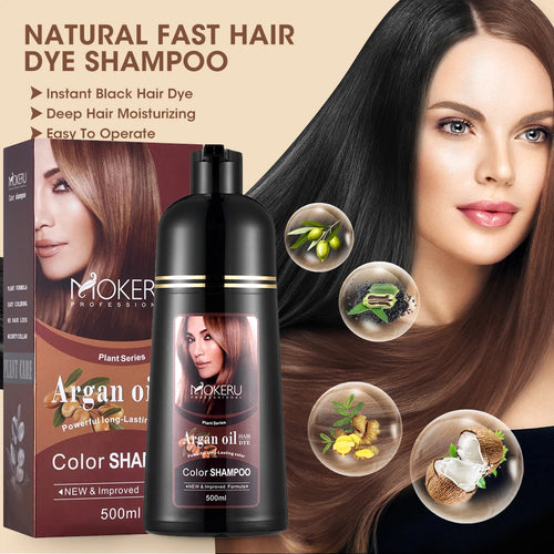Champú Colorante para Cabello con Aceite de Argán – Cubre Canas
