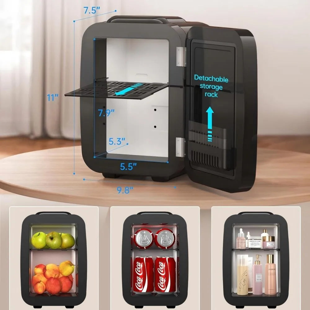 Mini nevera portátil compacta de 4 litros, dual 12V/220V para coche y hogar