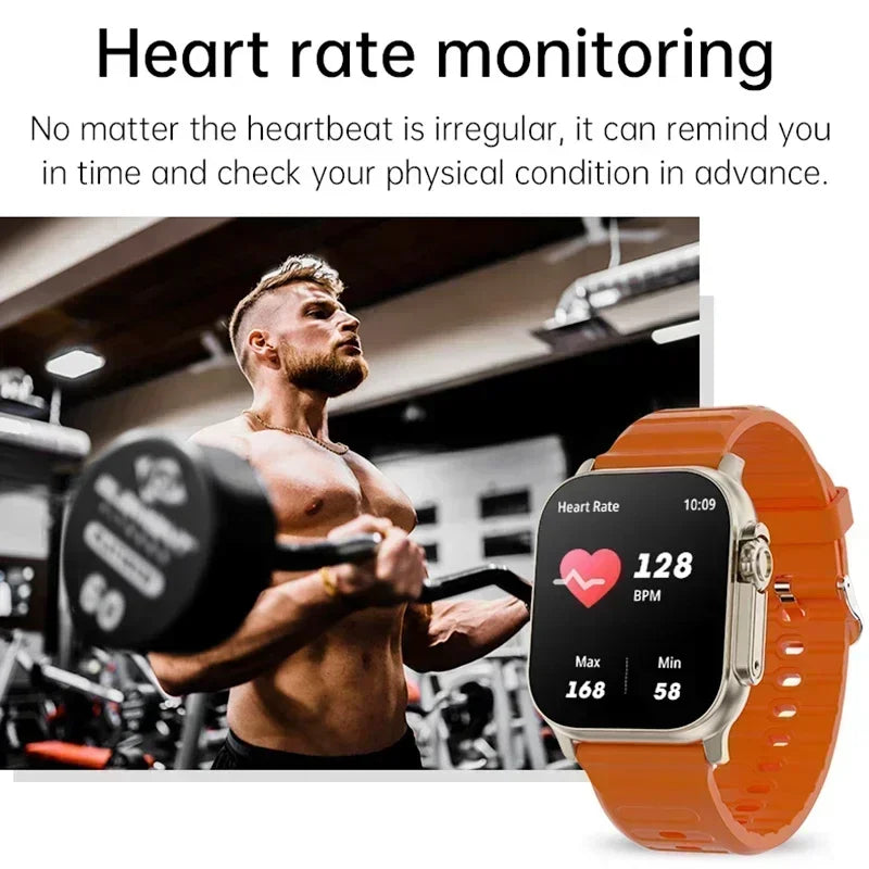 Watch 9 Ultra Smart Watch Men Women 49mm Series 9 AMOLED Screen NFC Compass Bluetooth Call 2.2 Inch Wireless Fitness Watch