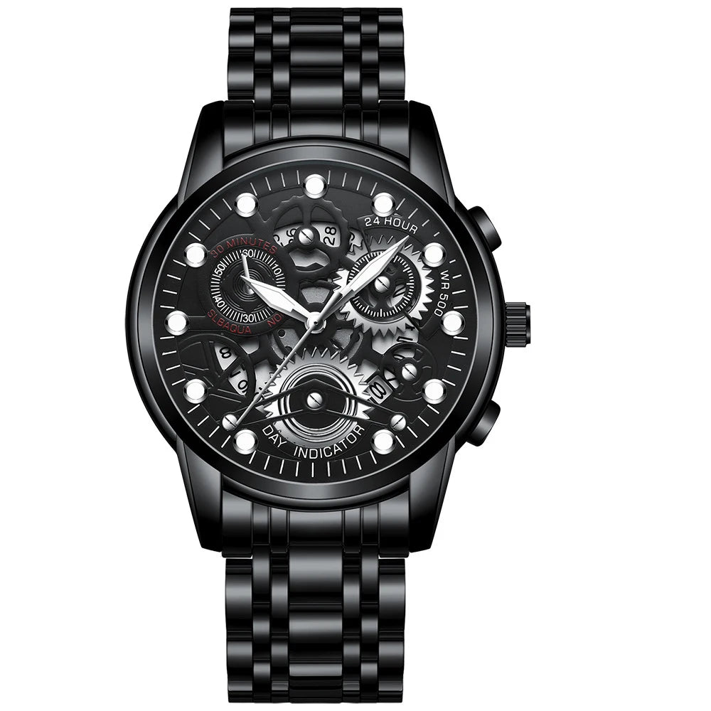 RELOJ DE CUARZO DE LUJO BINBOND PARA HOMBRE CON FECHA AUTOMÁTICA