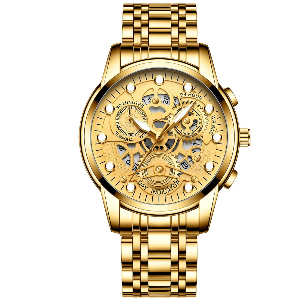 RELOJ DE CUARZO DE LUJO BINBOND PARA HOMBRE CON FECHA AUTOMÁTICA