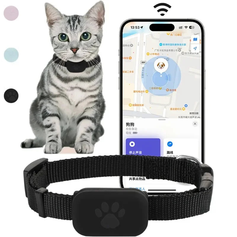 eable Rastreador en Tiempo Real con Alerta de Movimiento Collar Anti-pérdida Perros y Gatos Compatible con Apple Find My